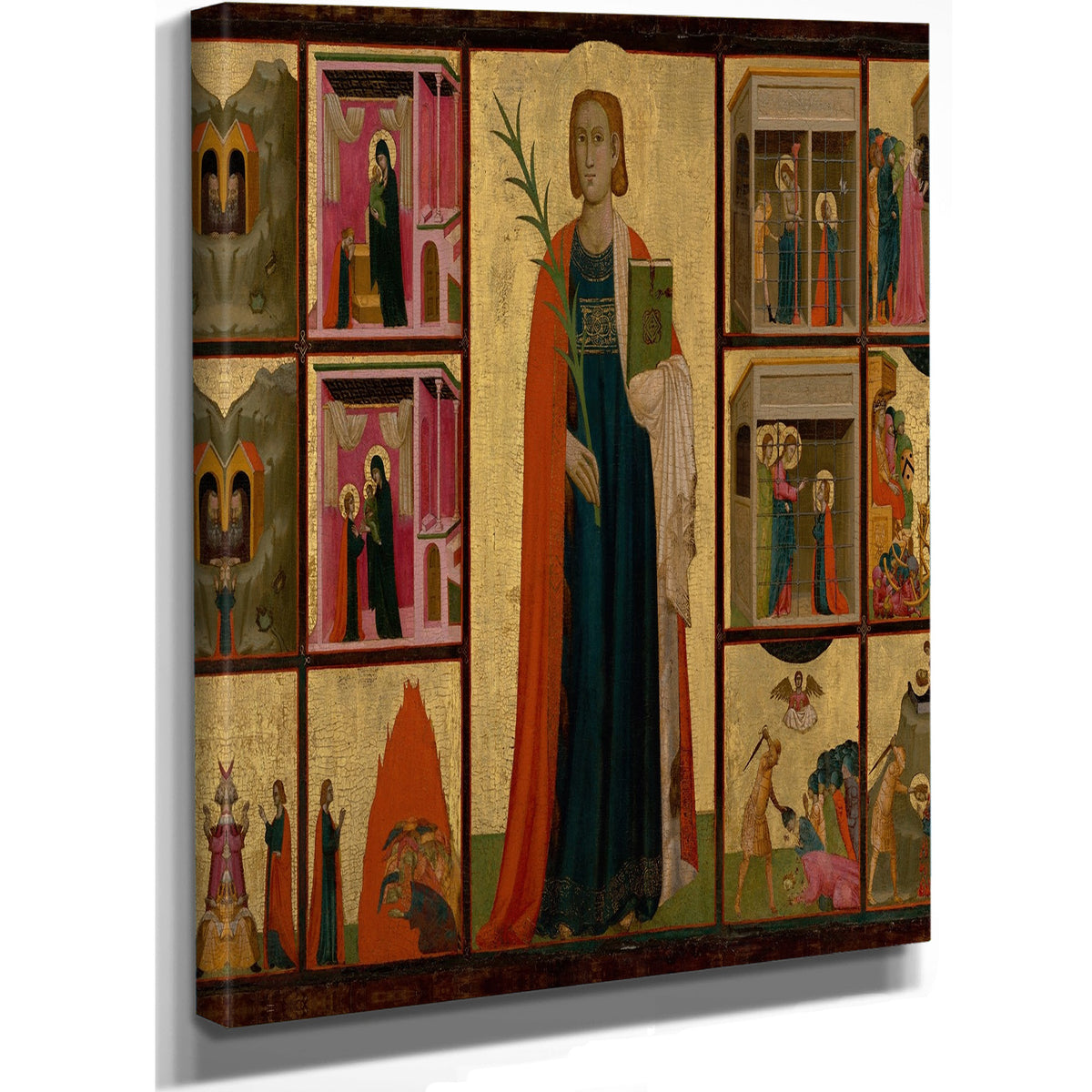 Saint Catherine Of Alexandria And Twelve Scenes From Her Life By Donato d'Arezzo