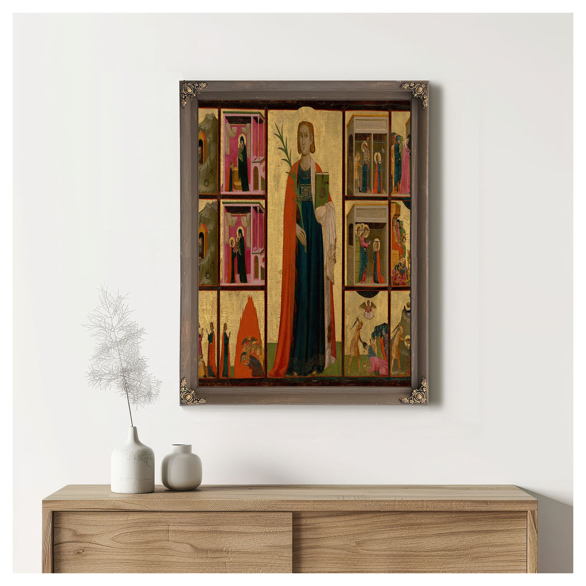 Saint Catherine Of Alexandria And Twelve Scenes From Her Life By Donato d'Arezzo