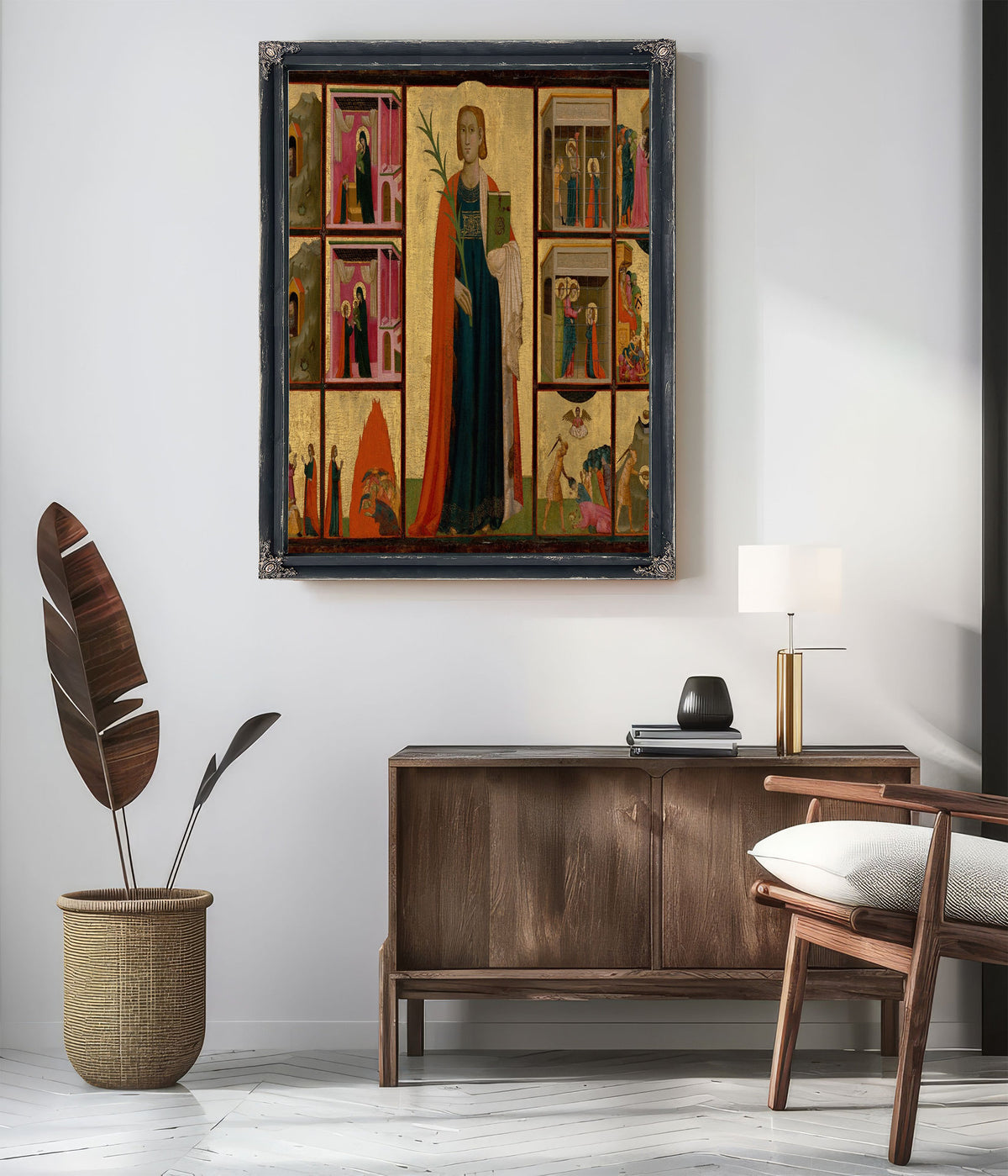 Saint Catherine Of Alexandria And Twelve Scenes From Her Life By Donato d'Arezzo