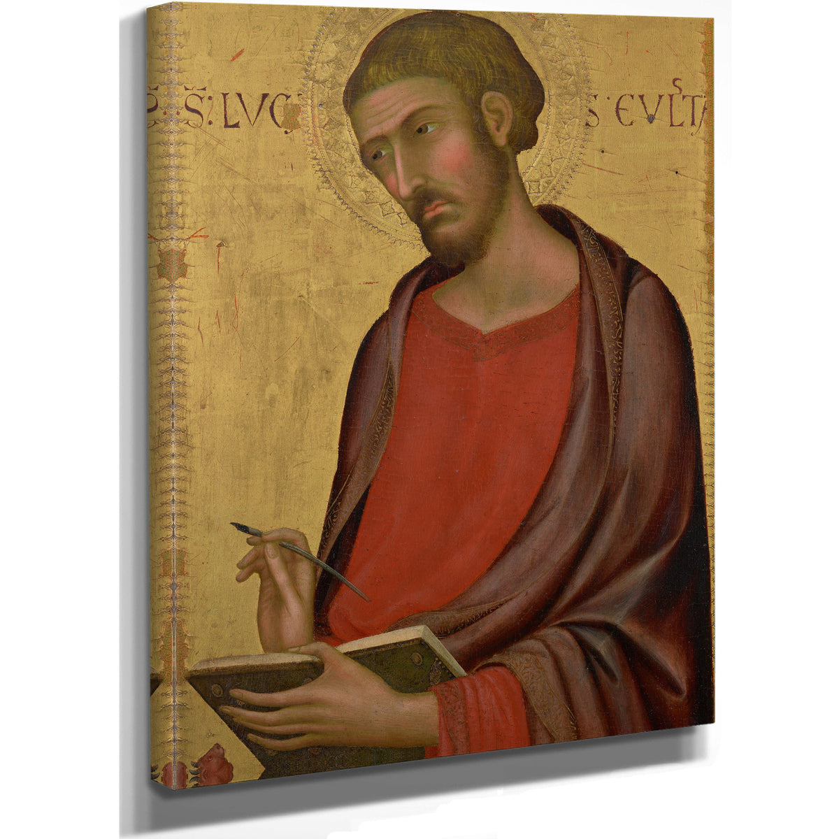 Saint Luke 12 By Simone Martini