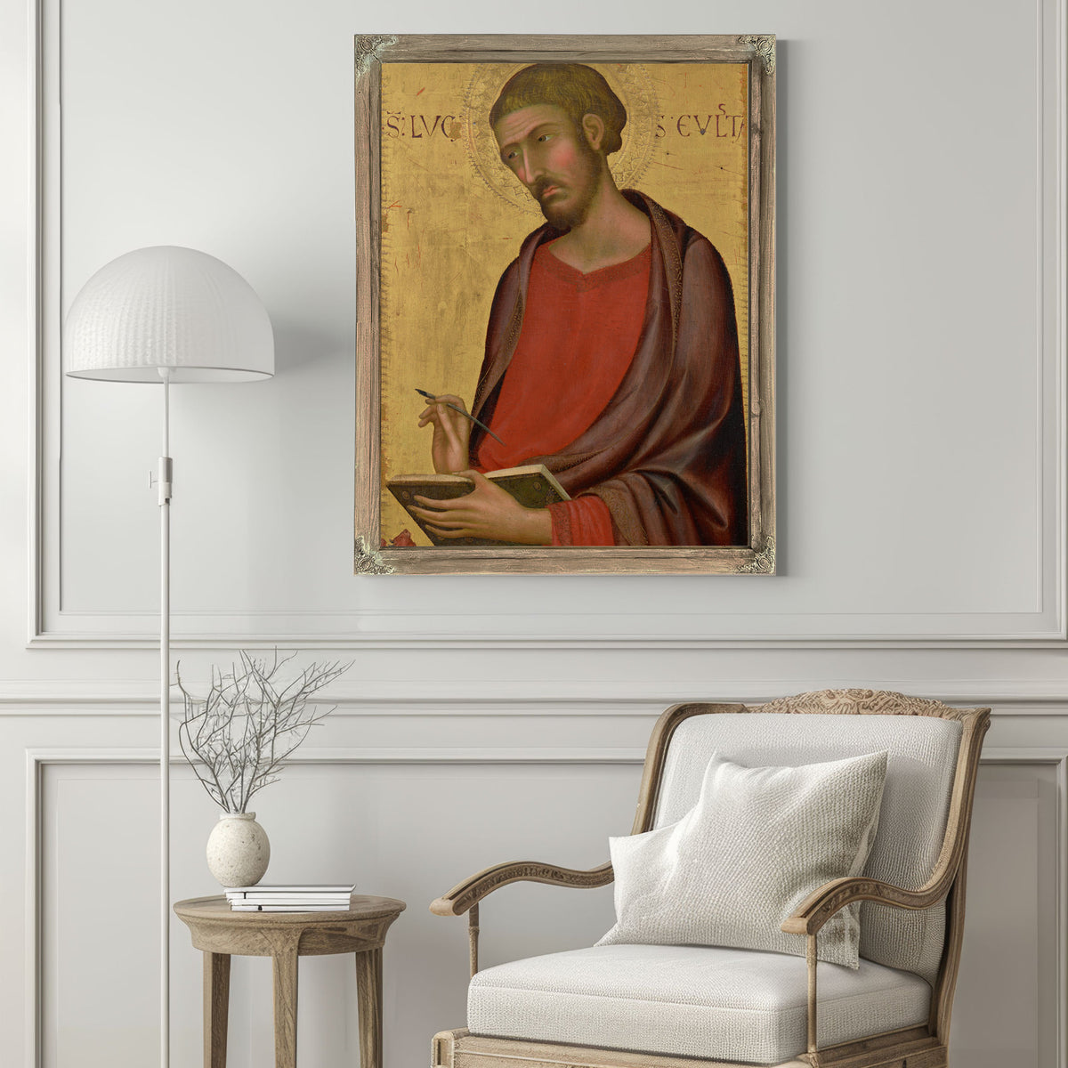 Saint Luke 12 By Simone Martini