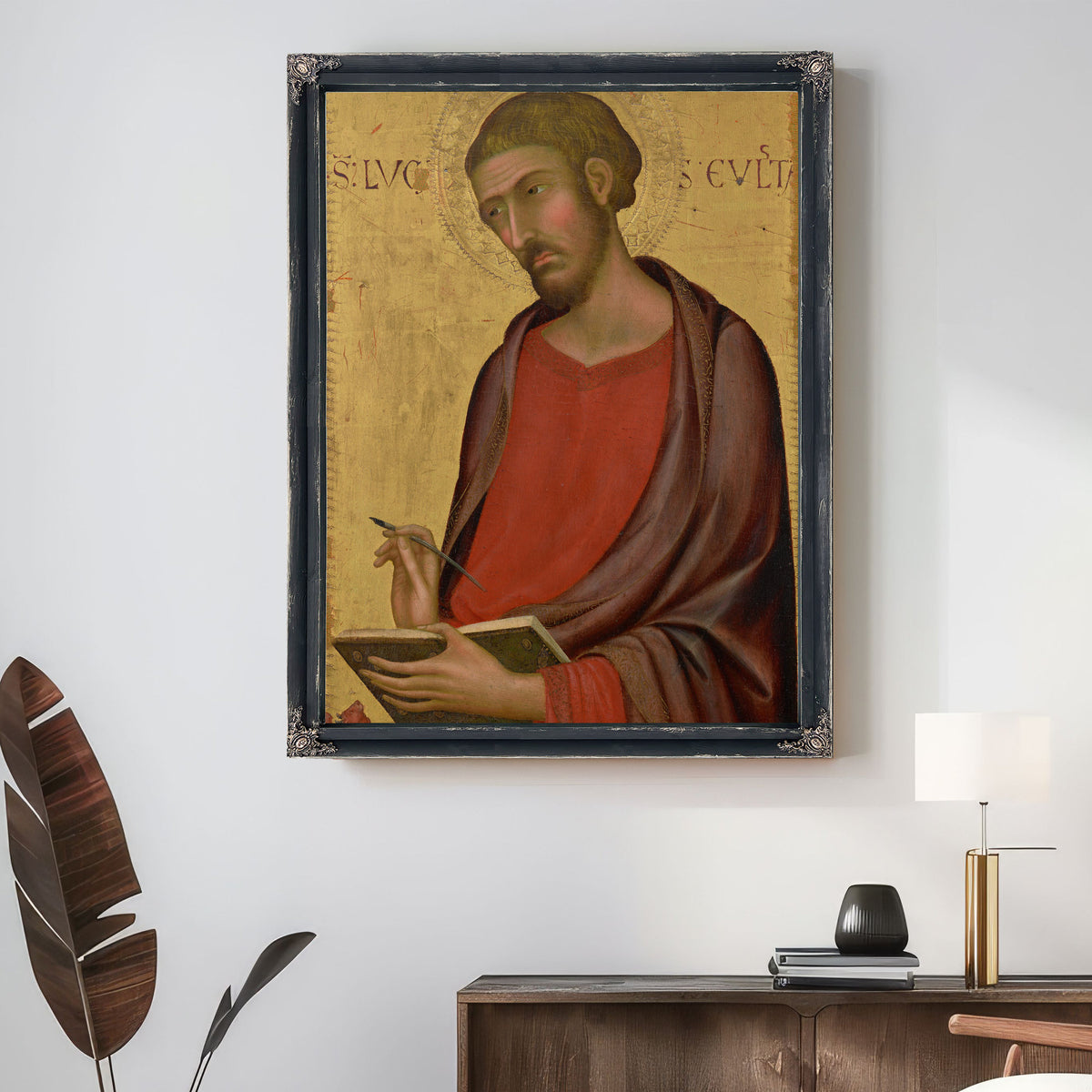 Saint Luke 12 By Simone Martini
