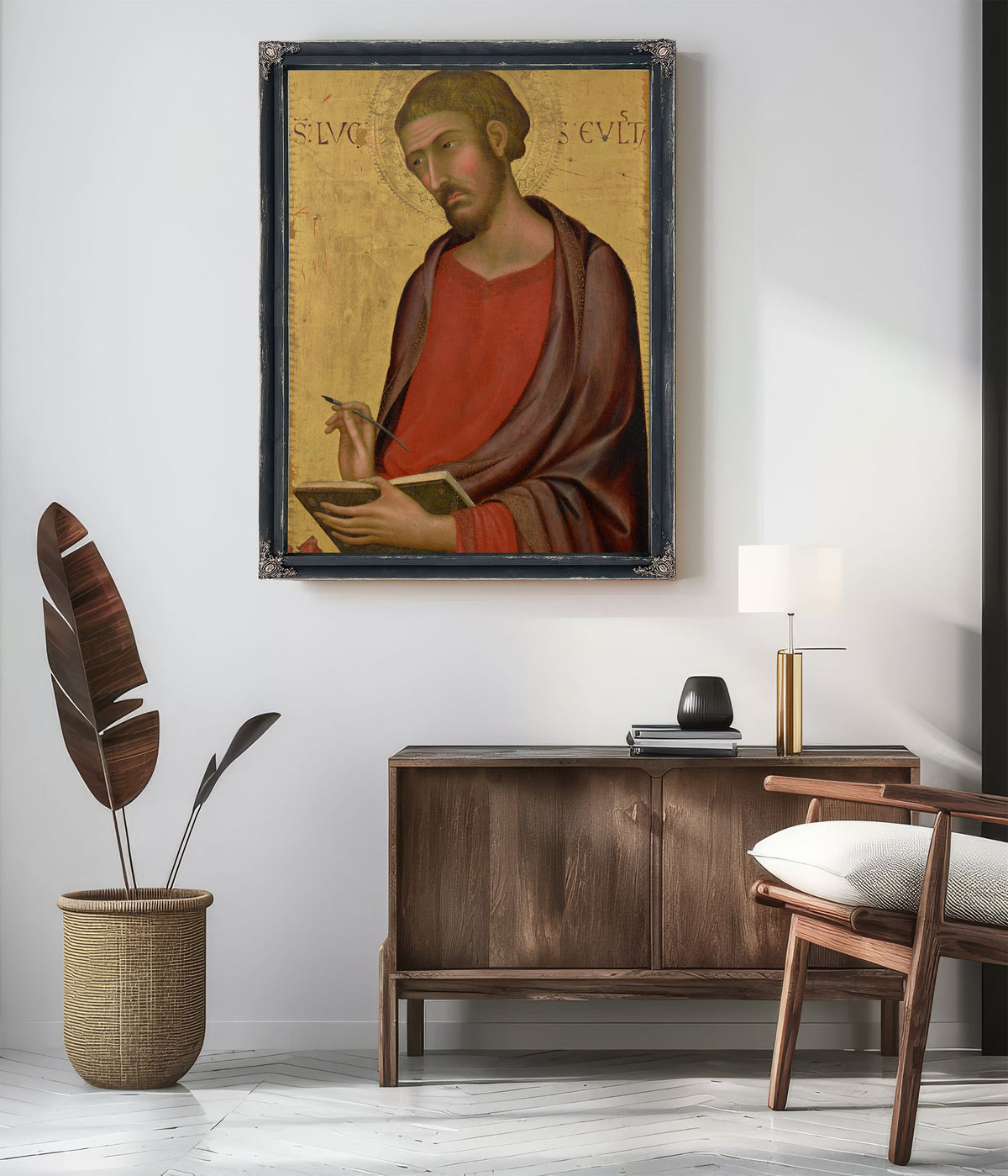 Saint Luke 12 By Simone Martini