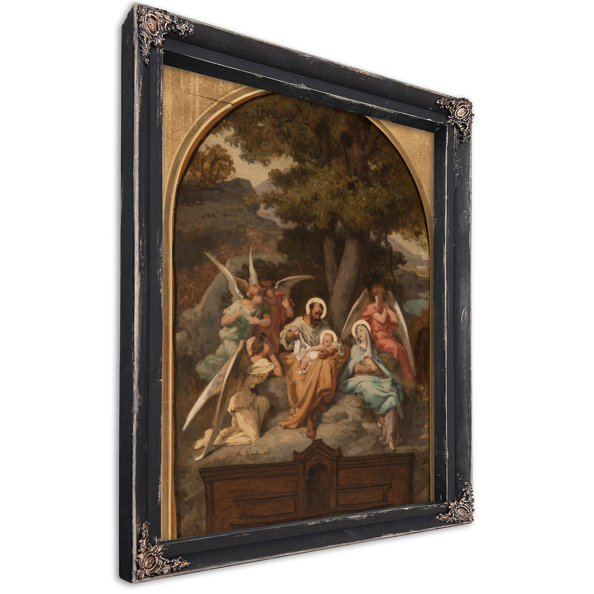 Le Repos De La Sainte Famille 2 By Felix-Henri Giacomotti