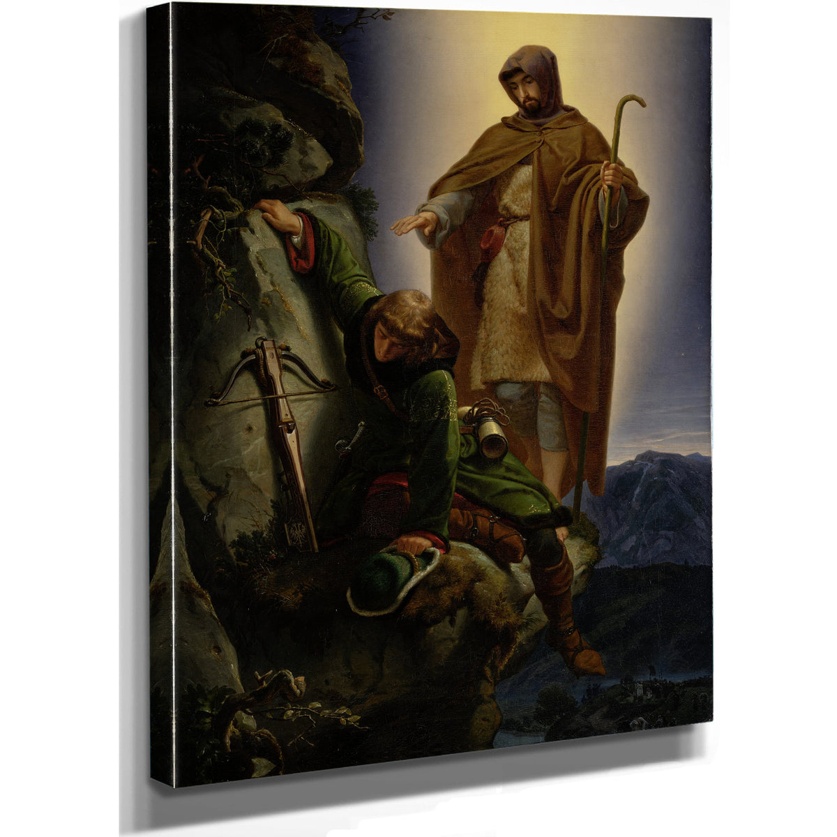 A Guardian Angel Rescuing Emperor Maximilian From The Martinswand By Alfred Rethel