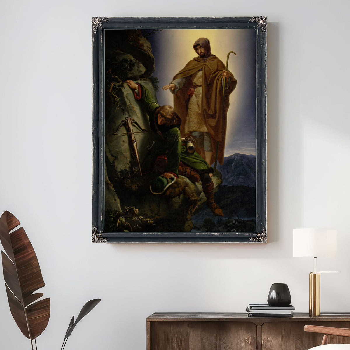 A Guardian Angel Rescuing Emperor Maximilian From The Martinswand By Alfred Rethel