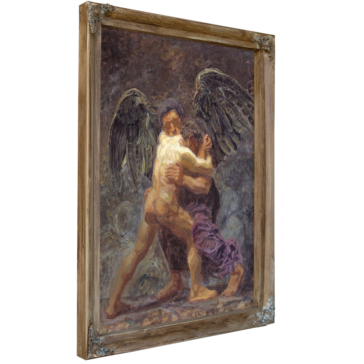 Jacob Wrestling With The Angel 3 By Oluf Hartmann