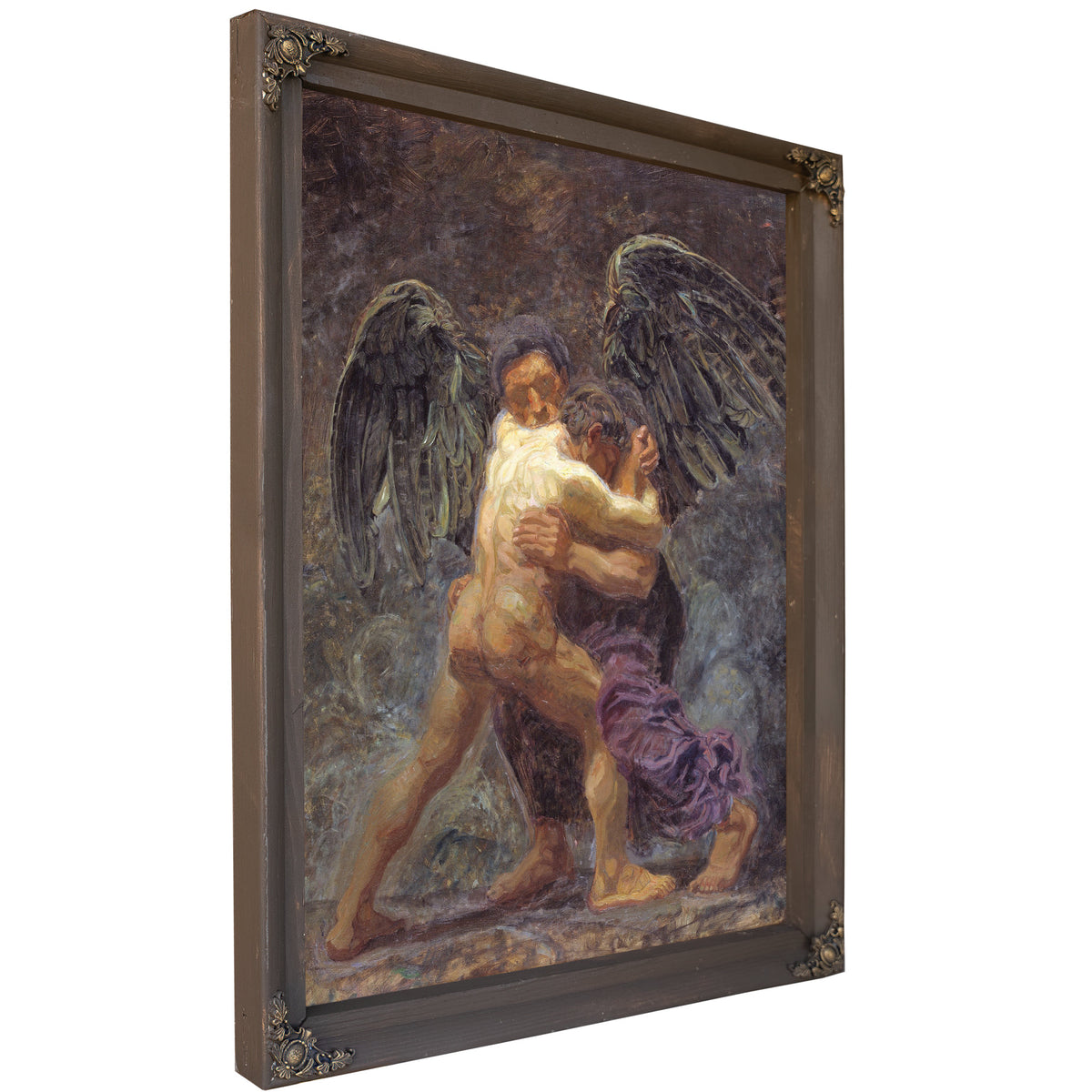 Jacob Wrestling With The Angel 3 By Oluf Hartmann