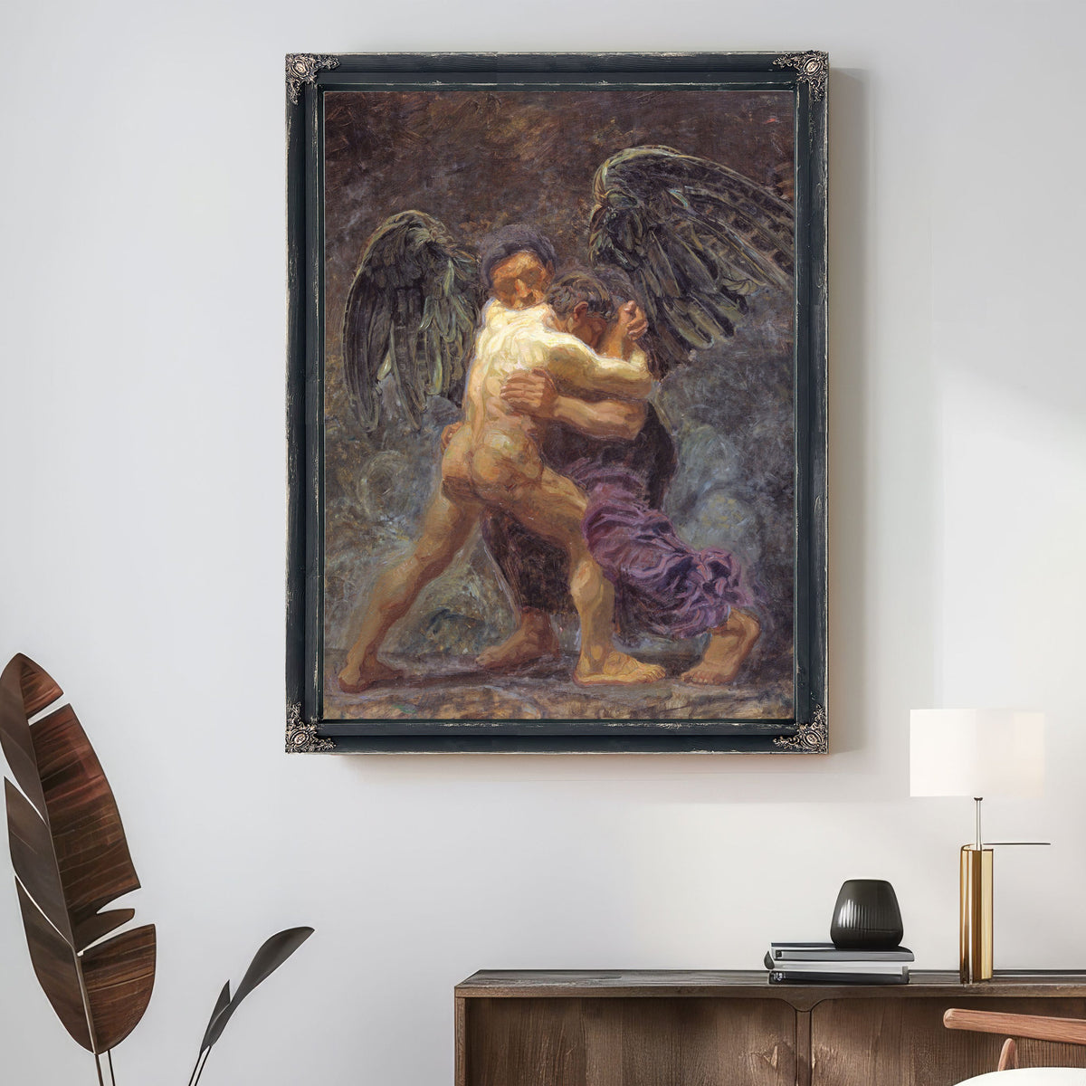 Jacob Wrestling With The Angel 3 By Oluf Hartmann