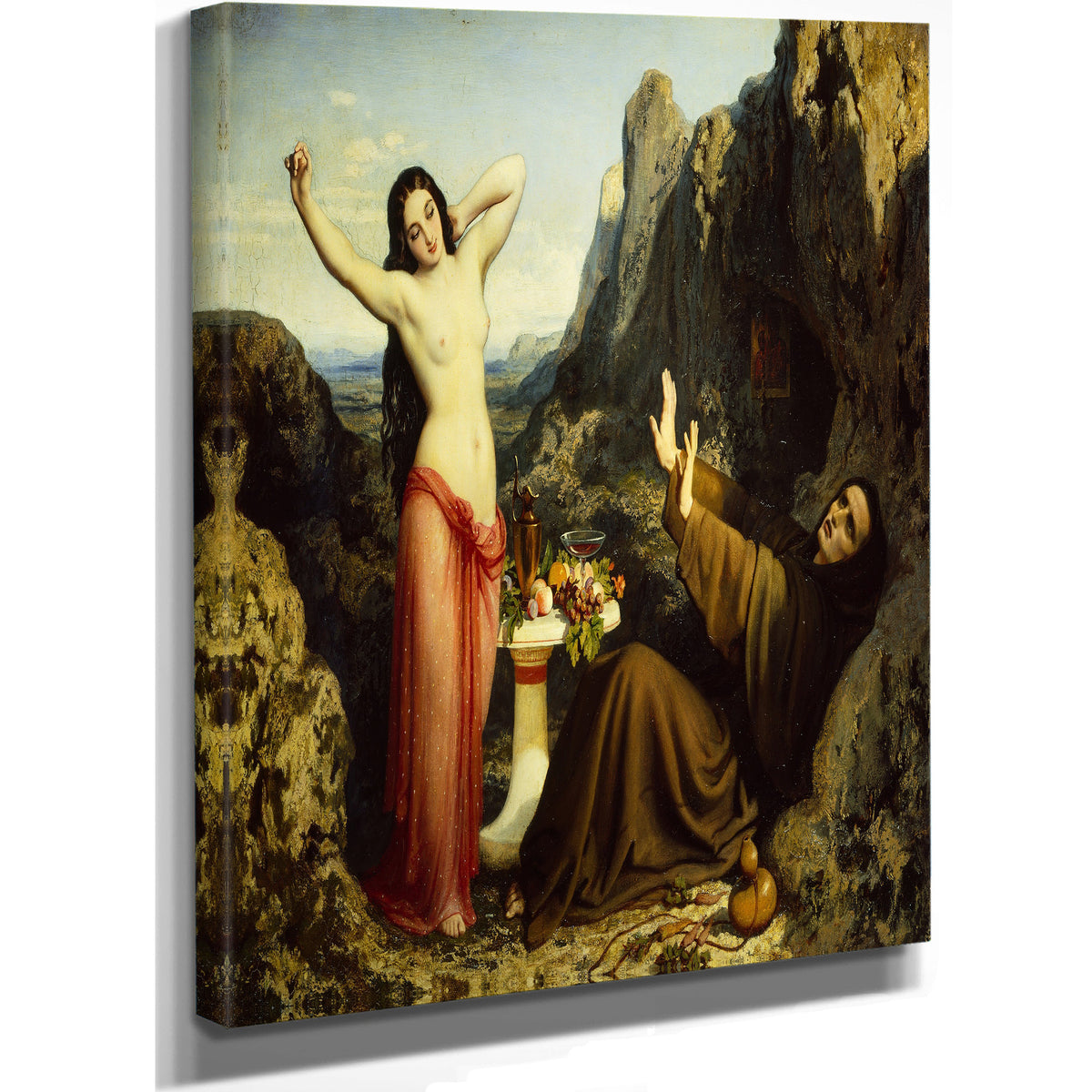 The Temptation Of Saint Hilarion By Dominique Louis Papety