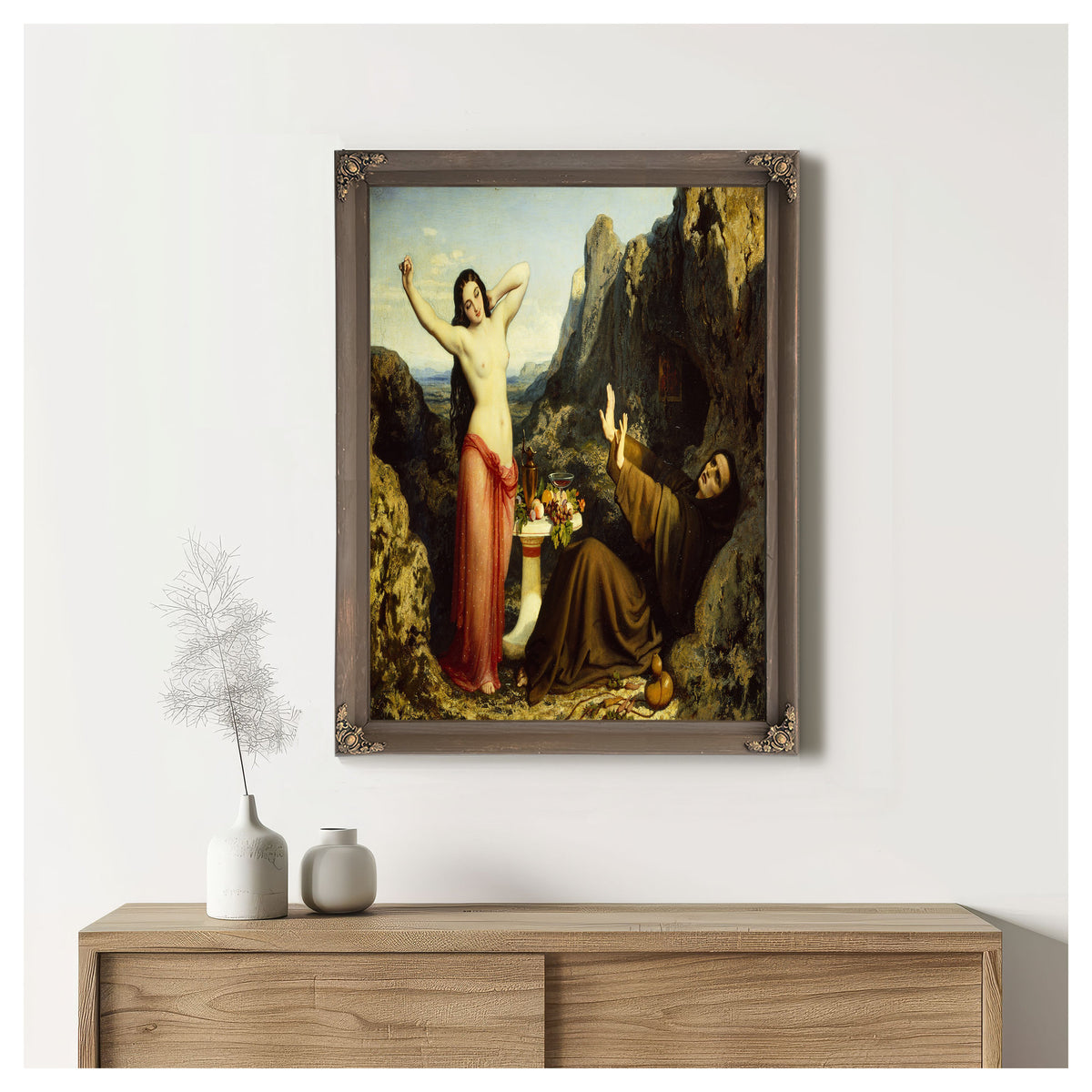 The Temptation Of Saint Hilarion By Dominique Louis Papety