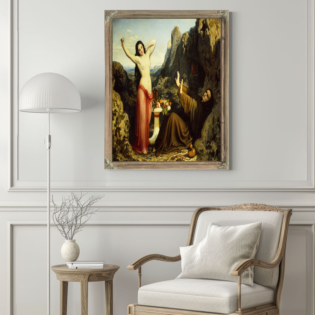 The Temptation Of Saint Hilarion By Dominique Louis Papety