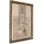 Saint Barbara Seated Before Her Tower By Cornelis van Noorde