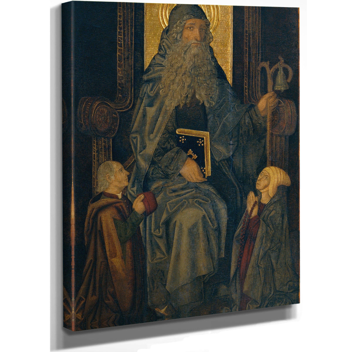 Saint Anthony The Abbot And Donors By Martín Bernat