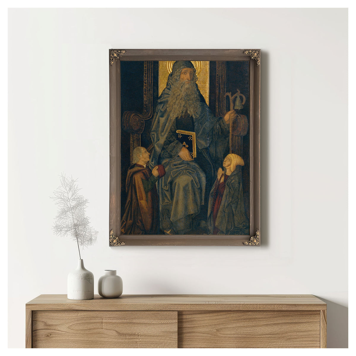 Saint Anthony The Abbot And Donors By Martín Bernat