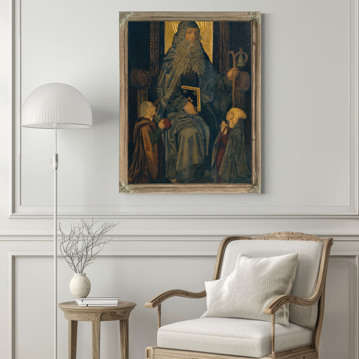 Saint Anthony The Abbot And Donors By Martín Bernat