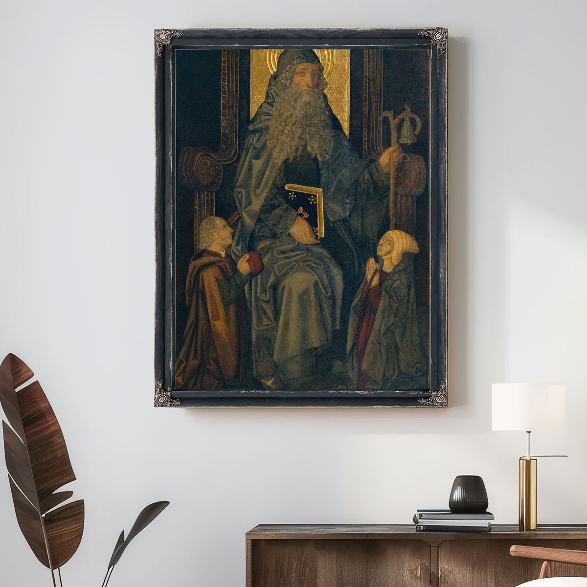 Saint Anthony The Abbot And Donors By Martín Bernat