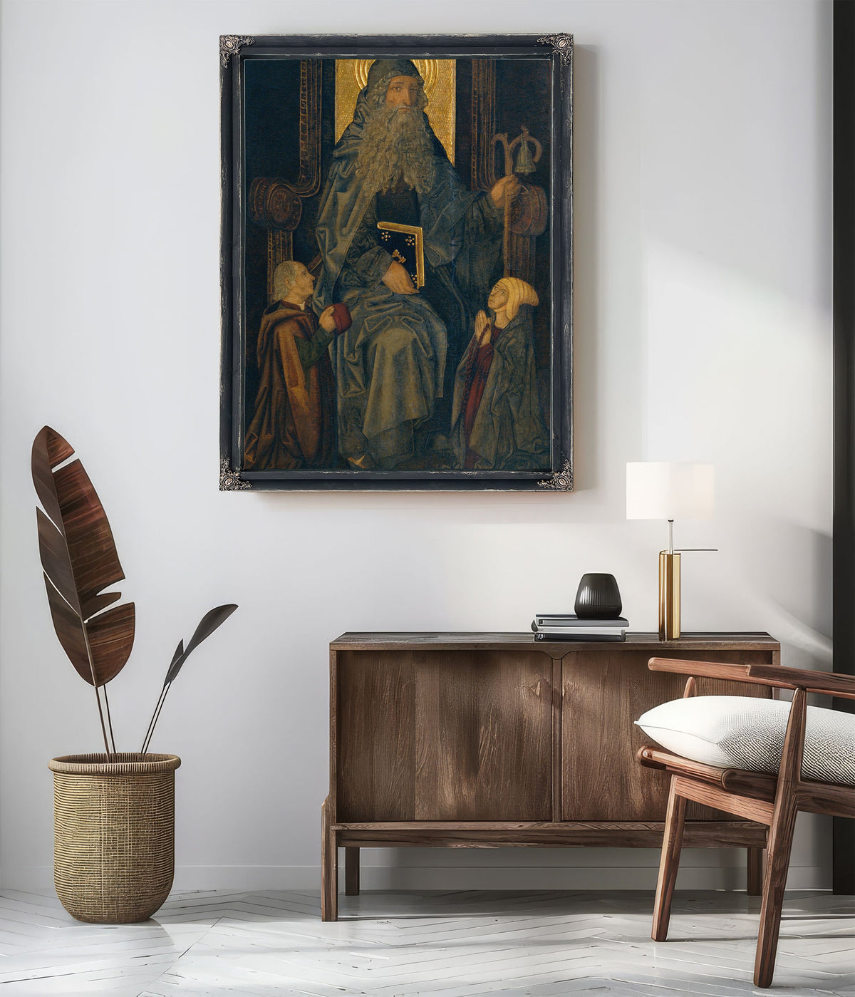 Saint Anthony The Abbot And Donors By Martín Bernat