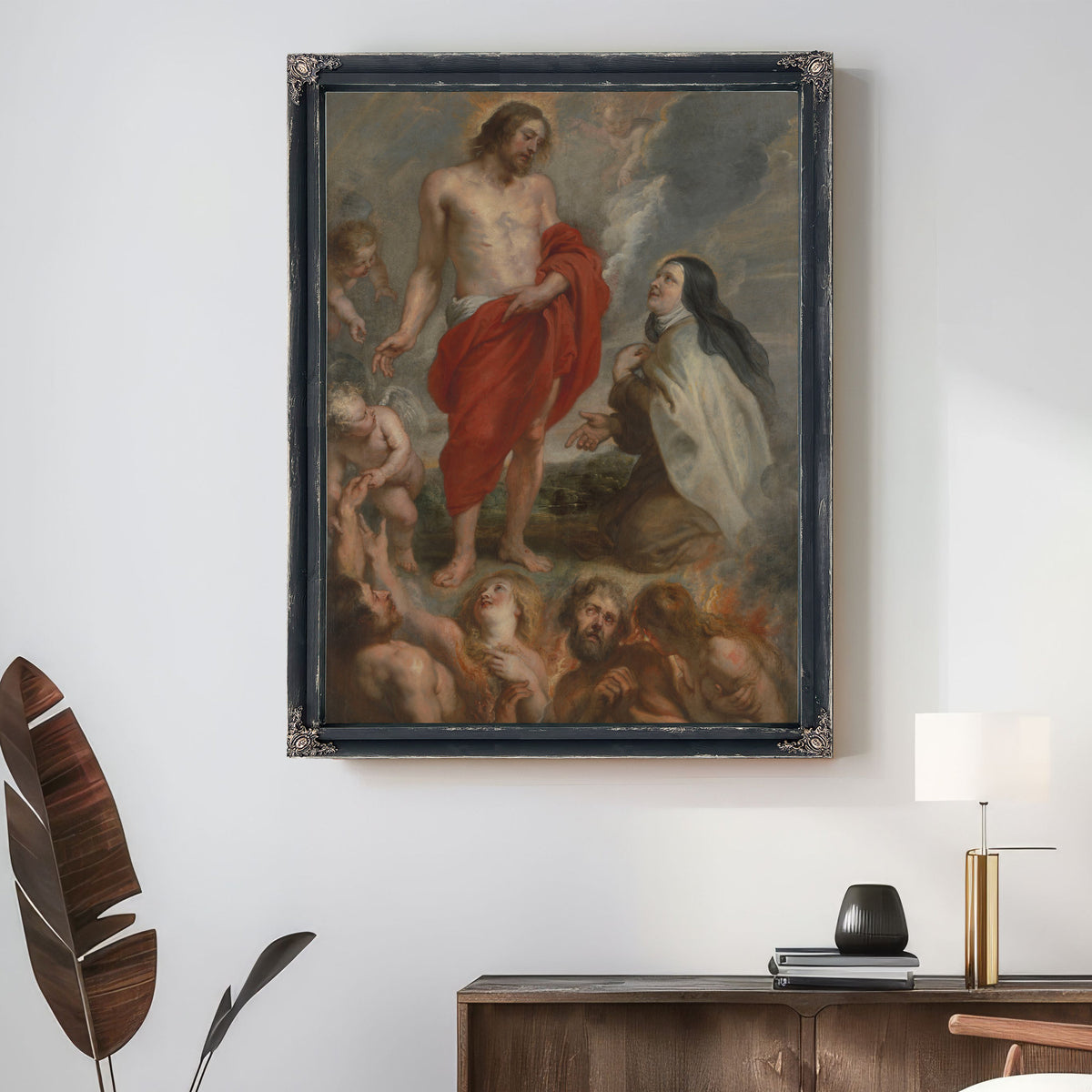Saint Teresa Of Avila Interceding For Bernardino De Mendoza In Purgatory By Peter Paul Rubens