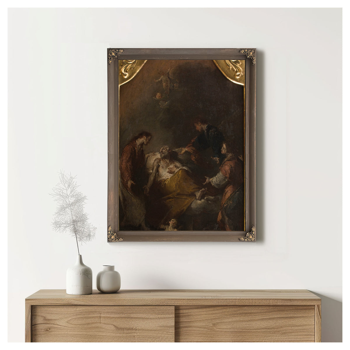 Death Of Saint Joseph By Giuseppe Bazzani