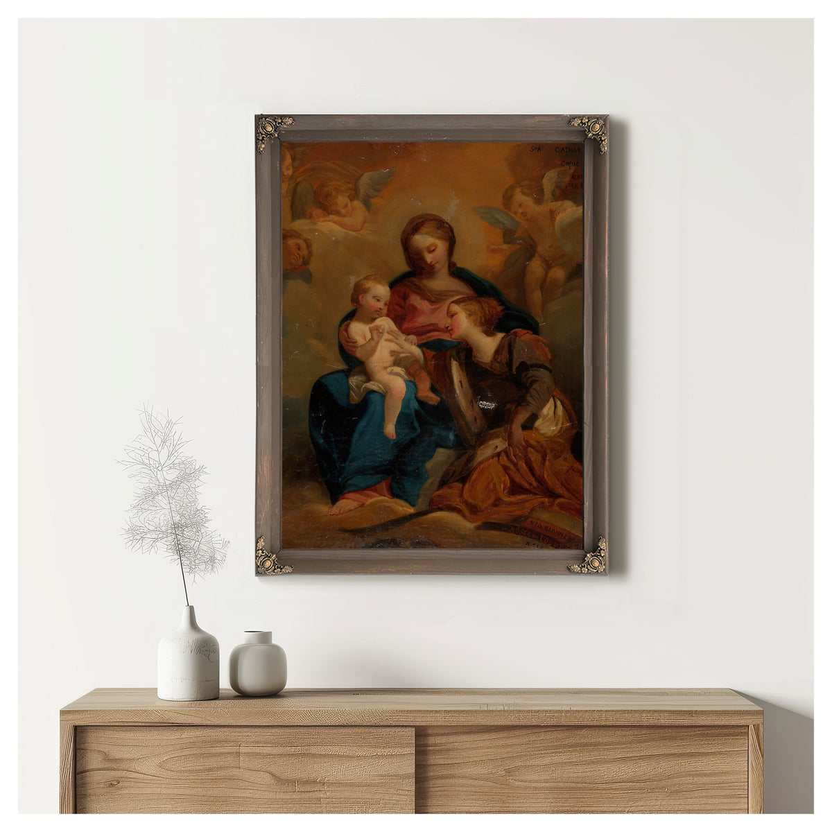 The Mystical Marriage Of Saint Catherine By Nils Jakob Olsson Blommér