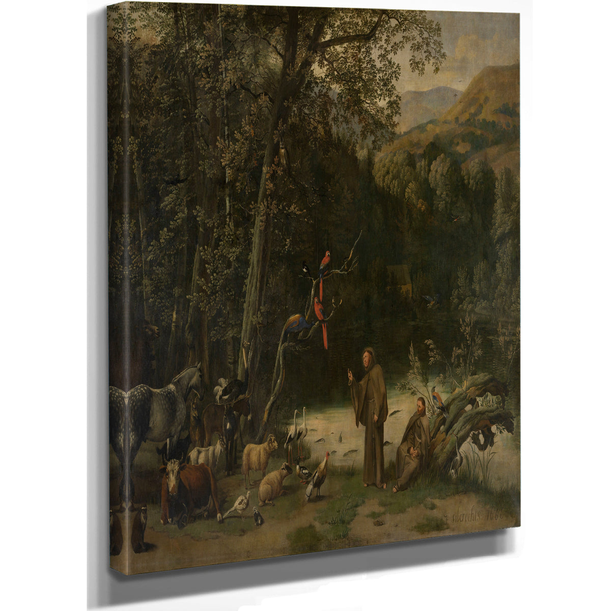 Saint Francis Of Assisi Preaching To The Animals By Jan Siberechts