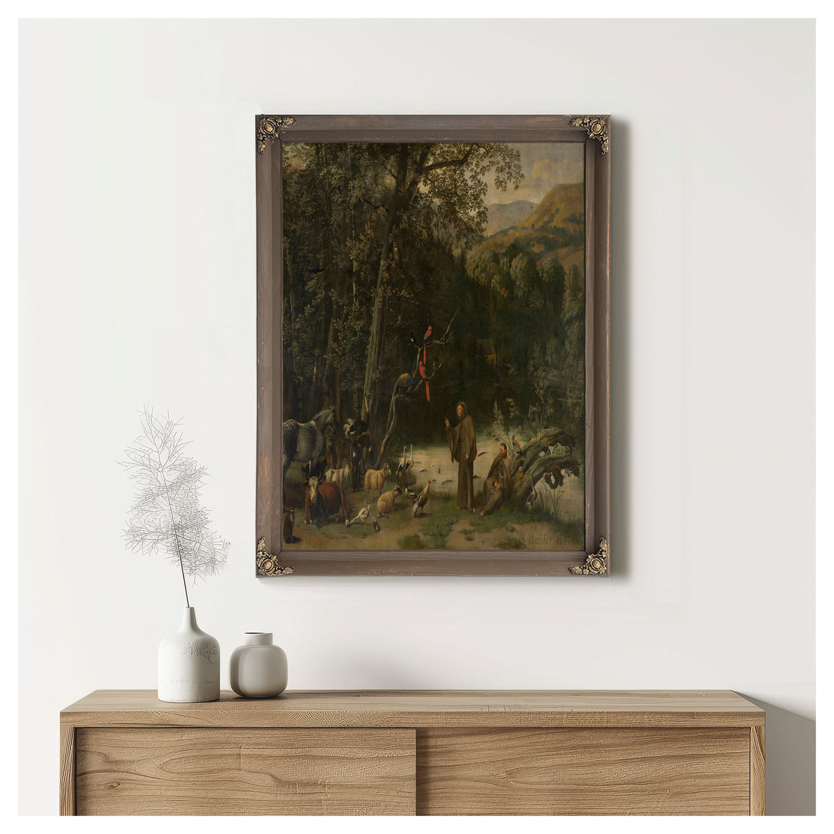 Saint Francis Of Assisi Preaching To The Animals By Jan Siberechts