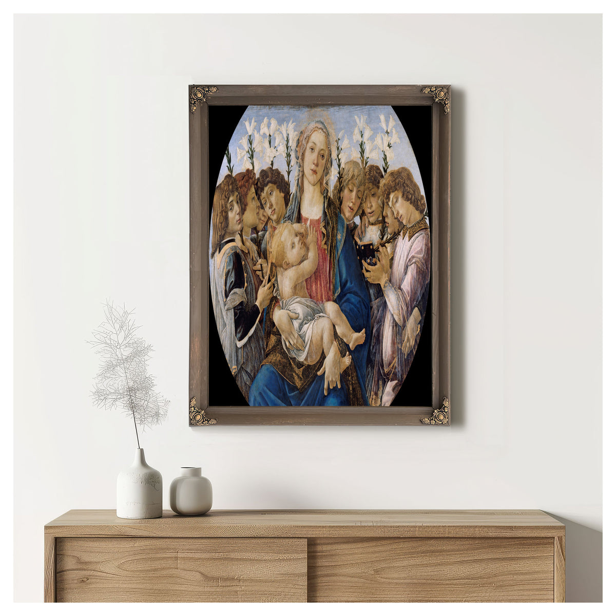 Mary With The Child And Singing Angels By Sandro Botticelli