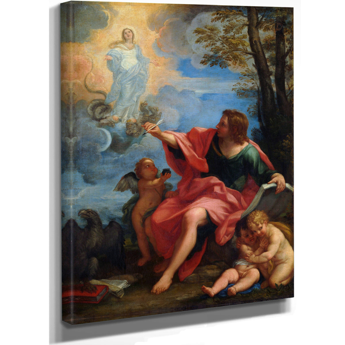 Saint John The Evangelist On Patmos By Carlo Maratti