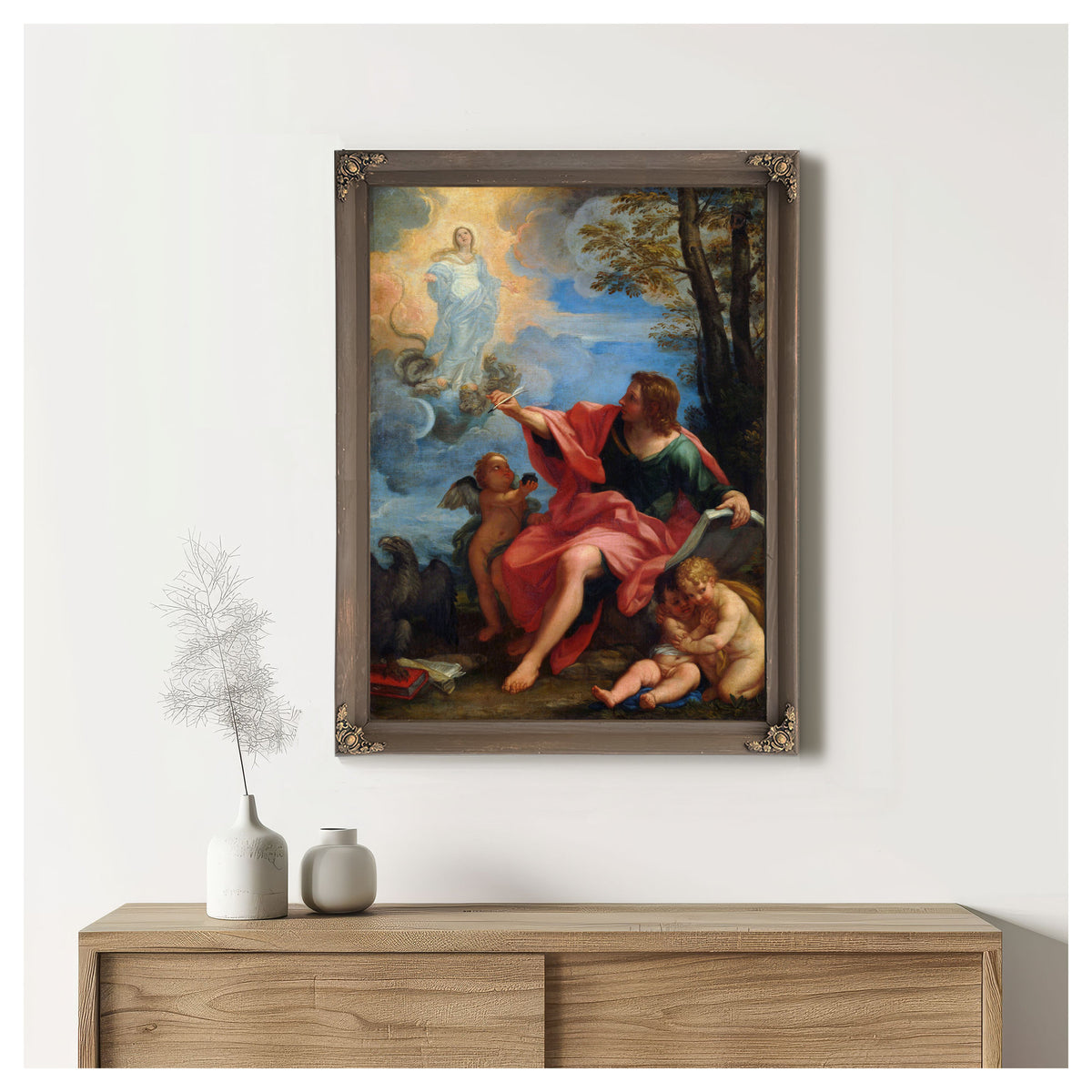 Saint John The Evangelist On Patmos By Carlo Maratti
