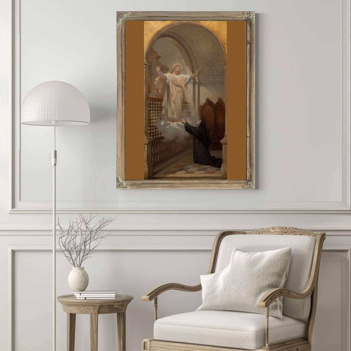 Vision De Sainte Marie Alacocque By Jules-Joseph Dauban