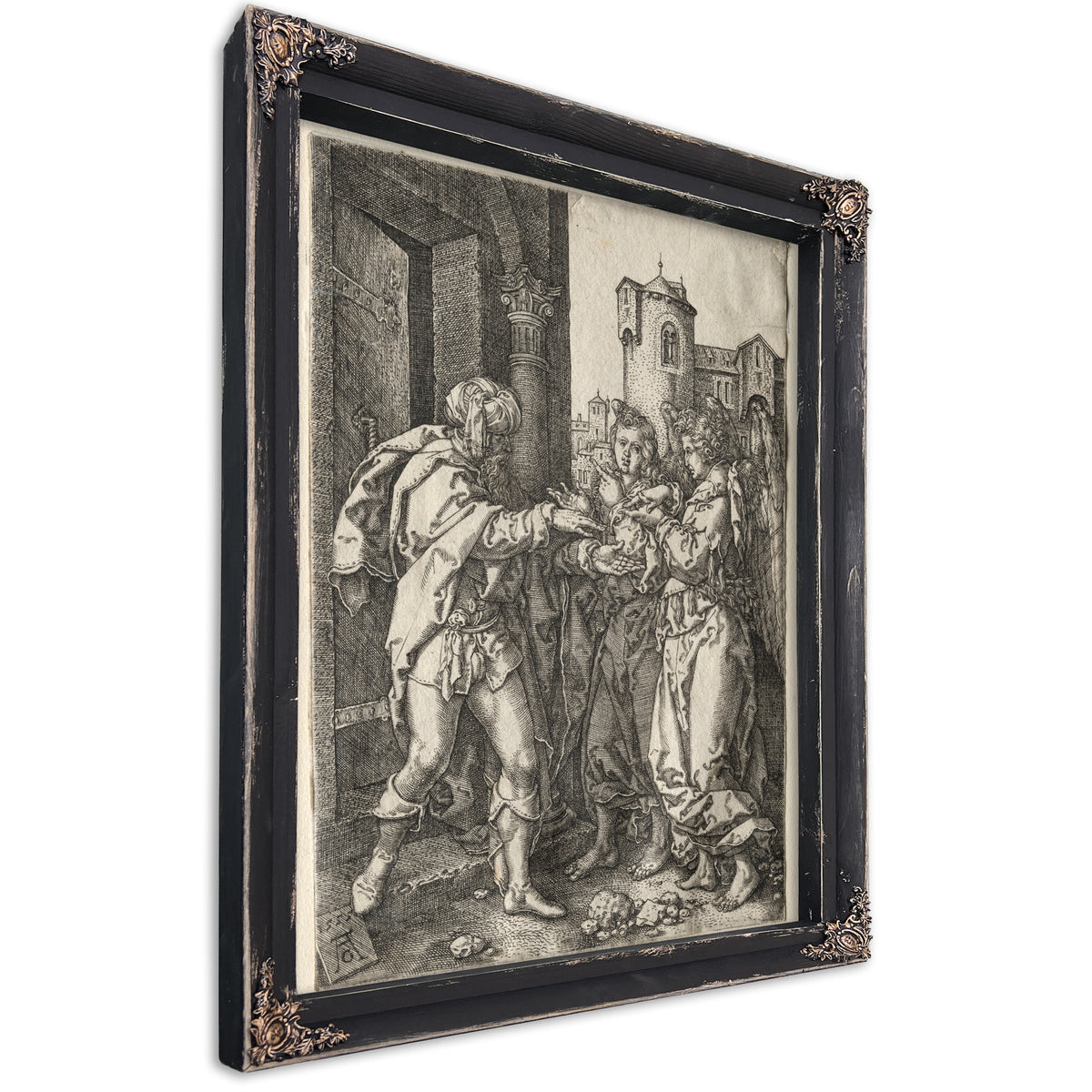 The Story Of Lot Lot Welcomes The Angels By Heinrich Aldegrever