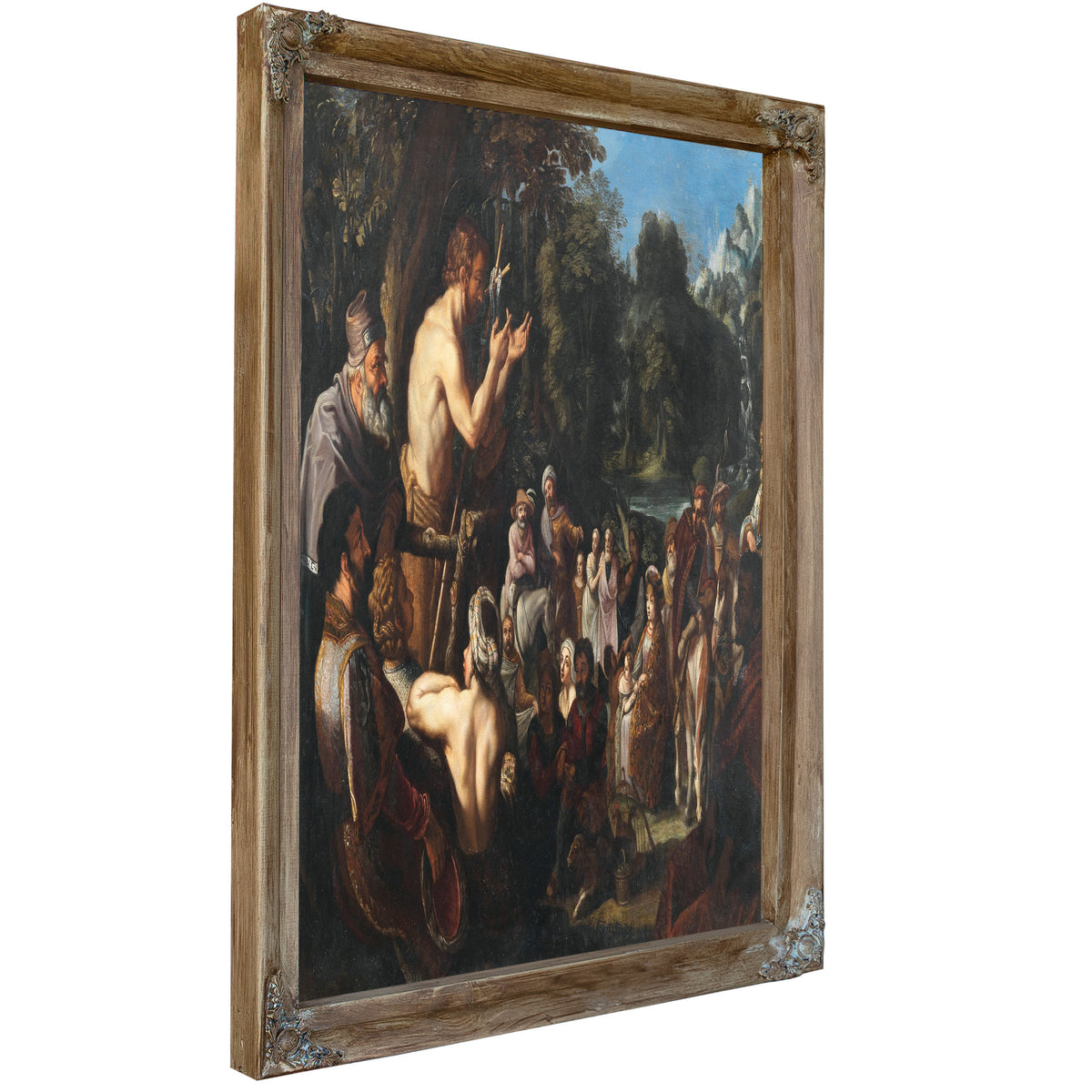 Saint John Preaching To The Multitude By Dutch School