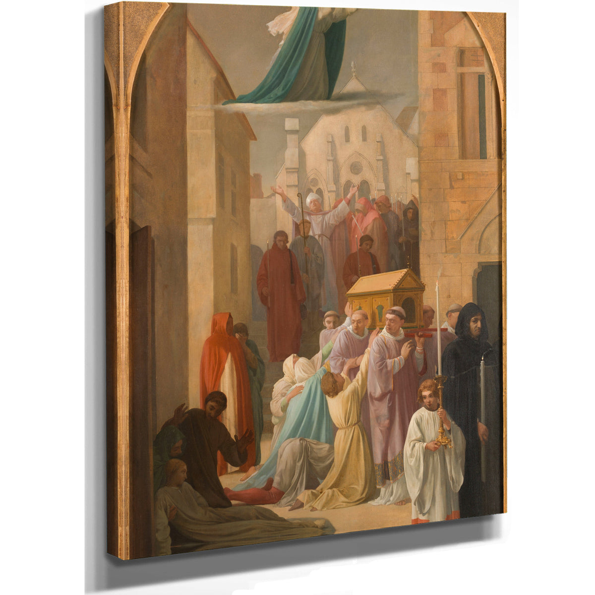Le Miracle Des Ardents Procession De La Chasse De Sainte Genevieve By Louis Charles Timbal