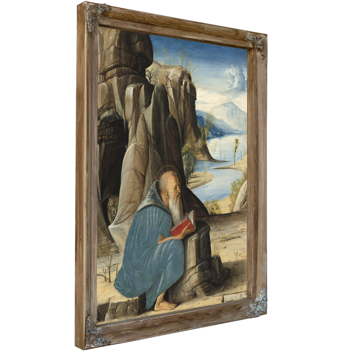Saint Jerome Reading By Alvise Vivarini