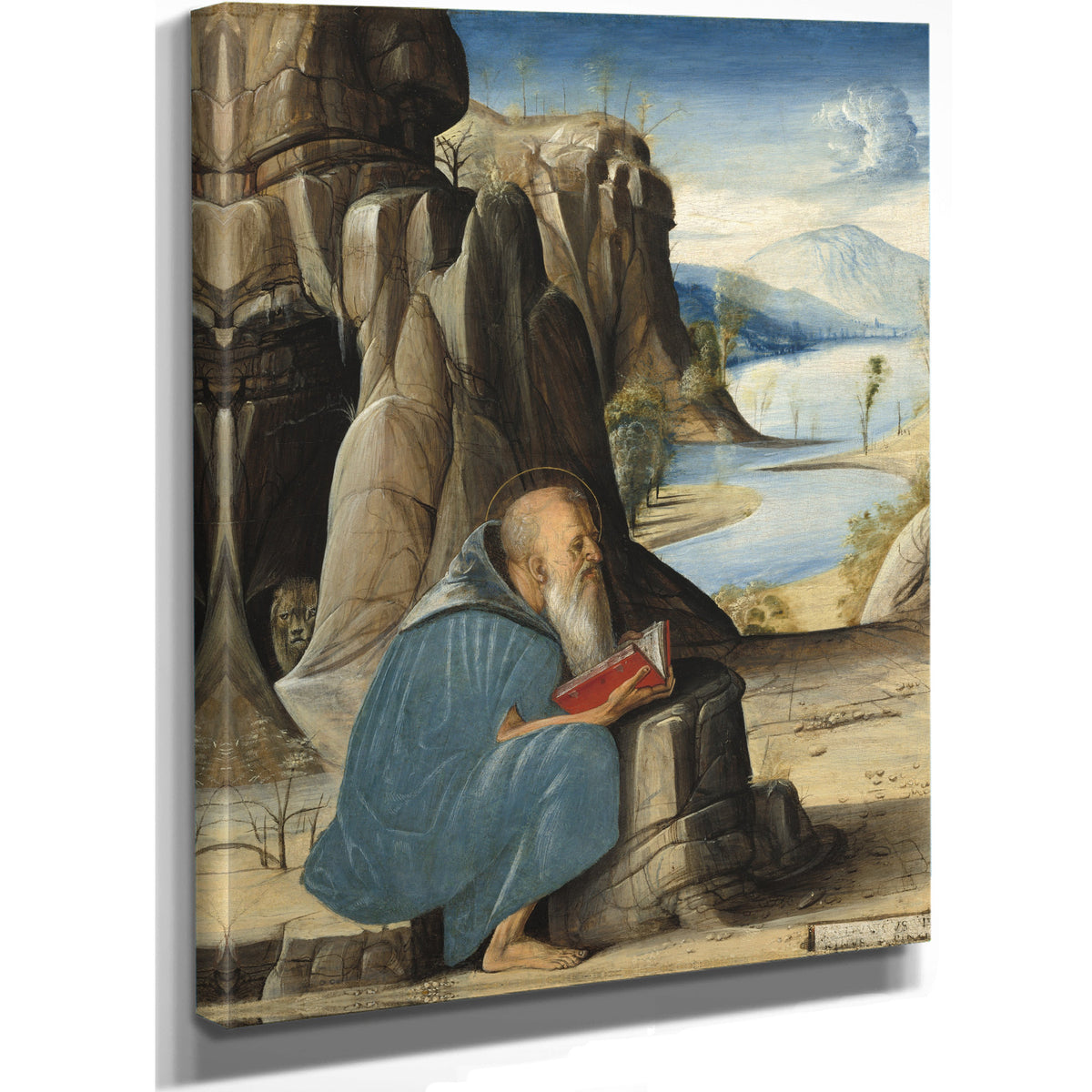 Saint Jerome Reading By Alvise Vivarini