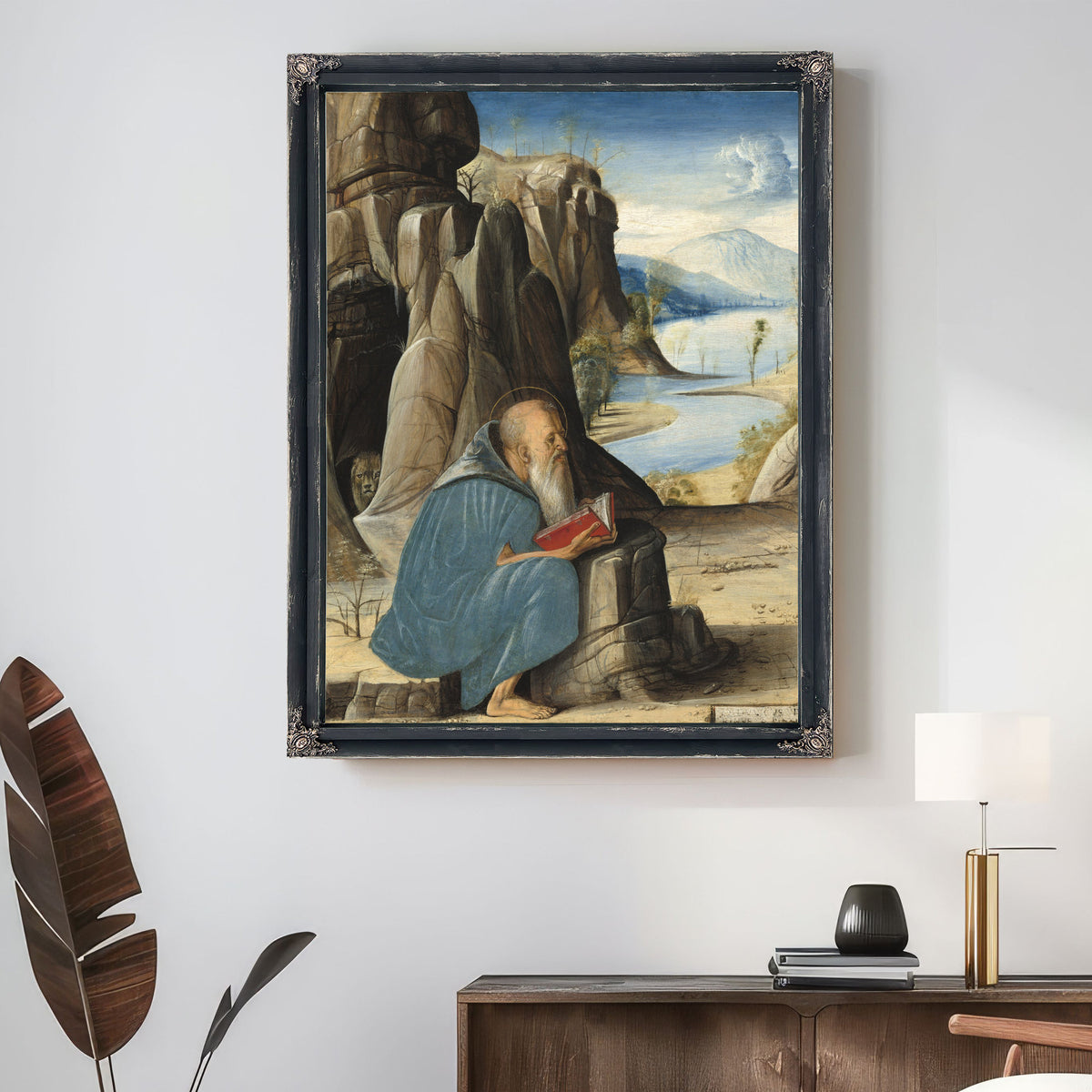 Saint Jerome Reading By Alvise Vivarini