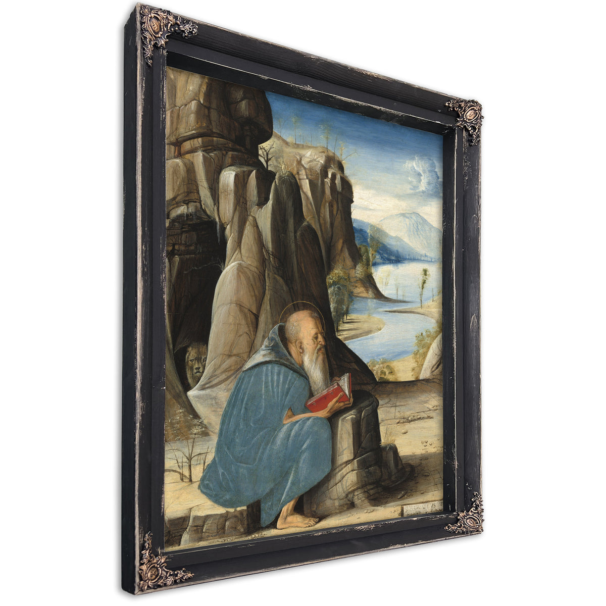 Saint Jerome Reading By Alvise Vivarini