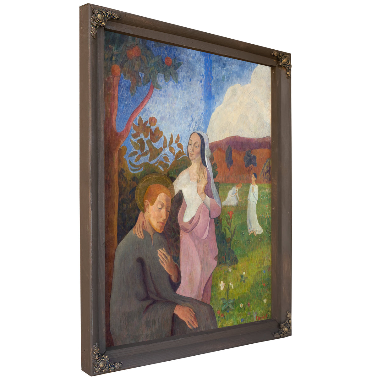 Decorative Picture The Vision Of Saint Francis With The Three White Virgins By Gad Frederik Clement
