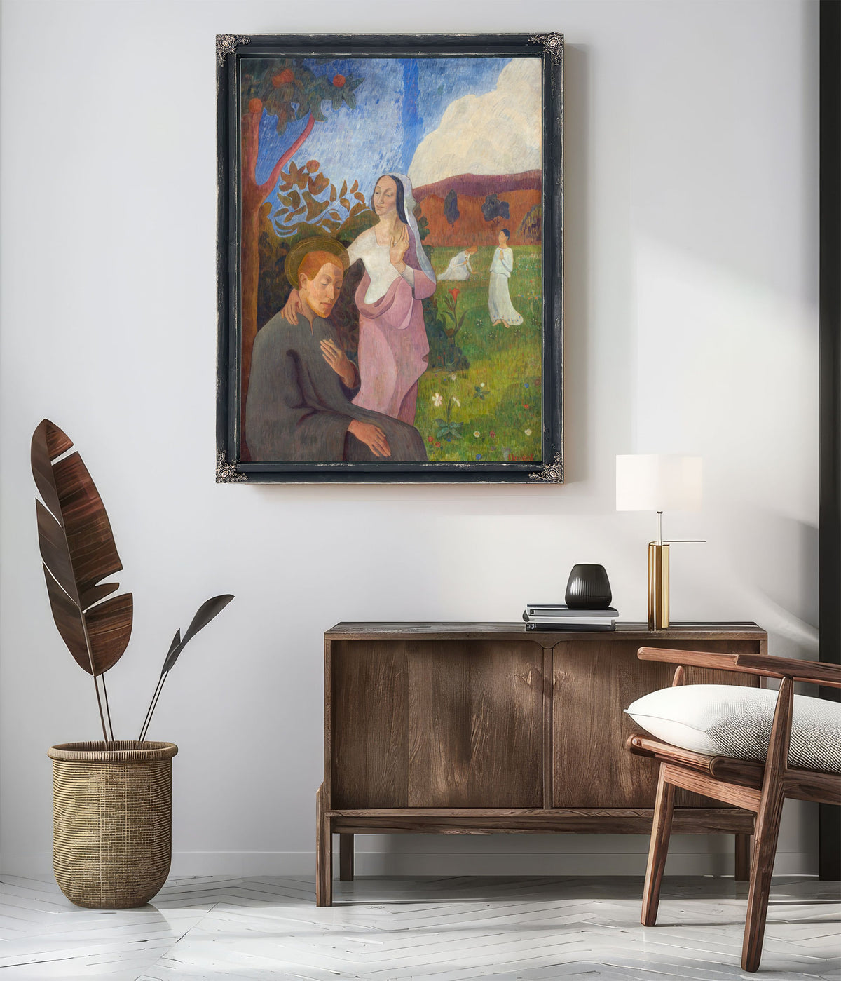 Decorative Picture The Vision Of Saint Francis With The Three White Virgins By Gad Frederik Clement