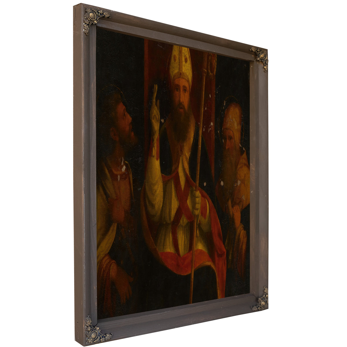 Saint Augustine Enthroned With Saint Anthony Abbot And Another Saint By Andrea Previtali
