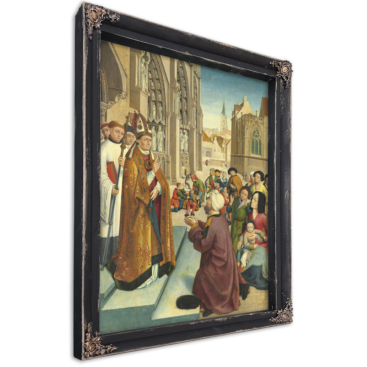 Episodes From The Life Of A Bishop Saint By Master of Saint Giles and Assistant