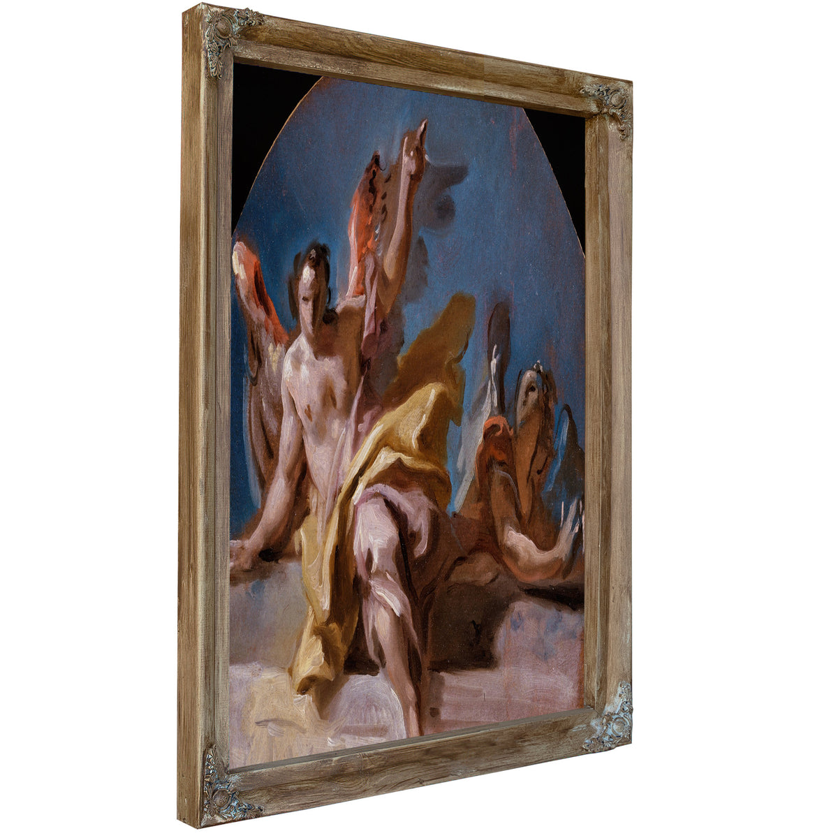 A Study For Two Angels On A Balustrade By Carlo Carlone