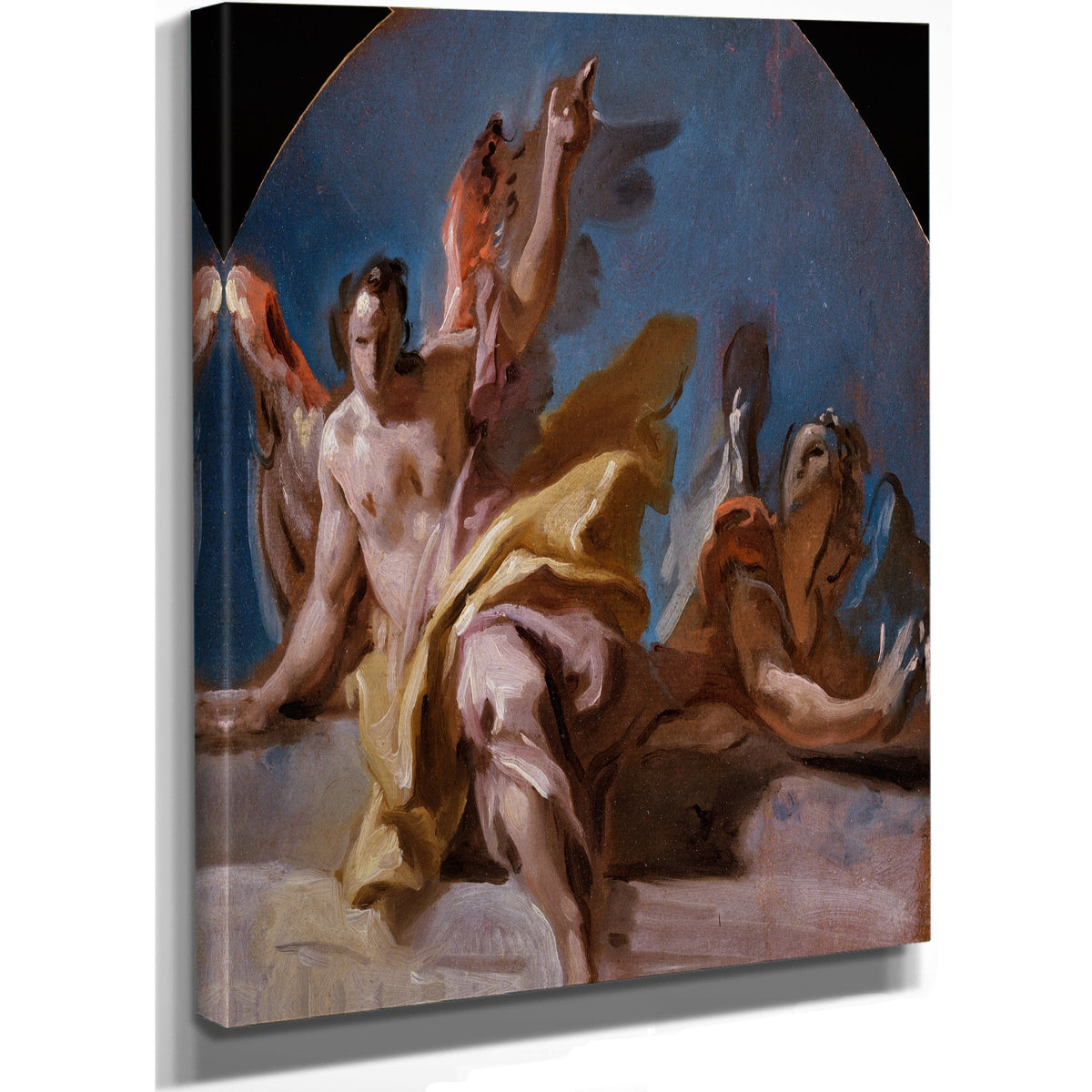 A Study For Two Angels On A Balustrade By Carlo Carlone