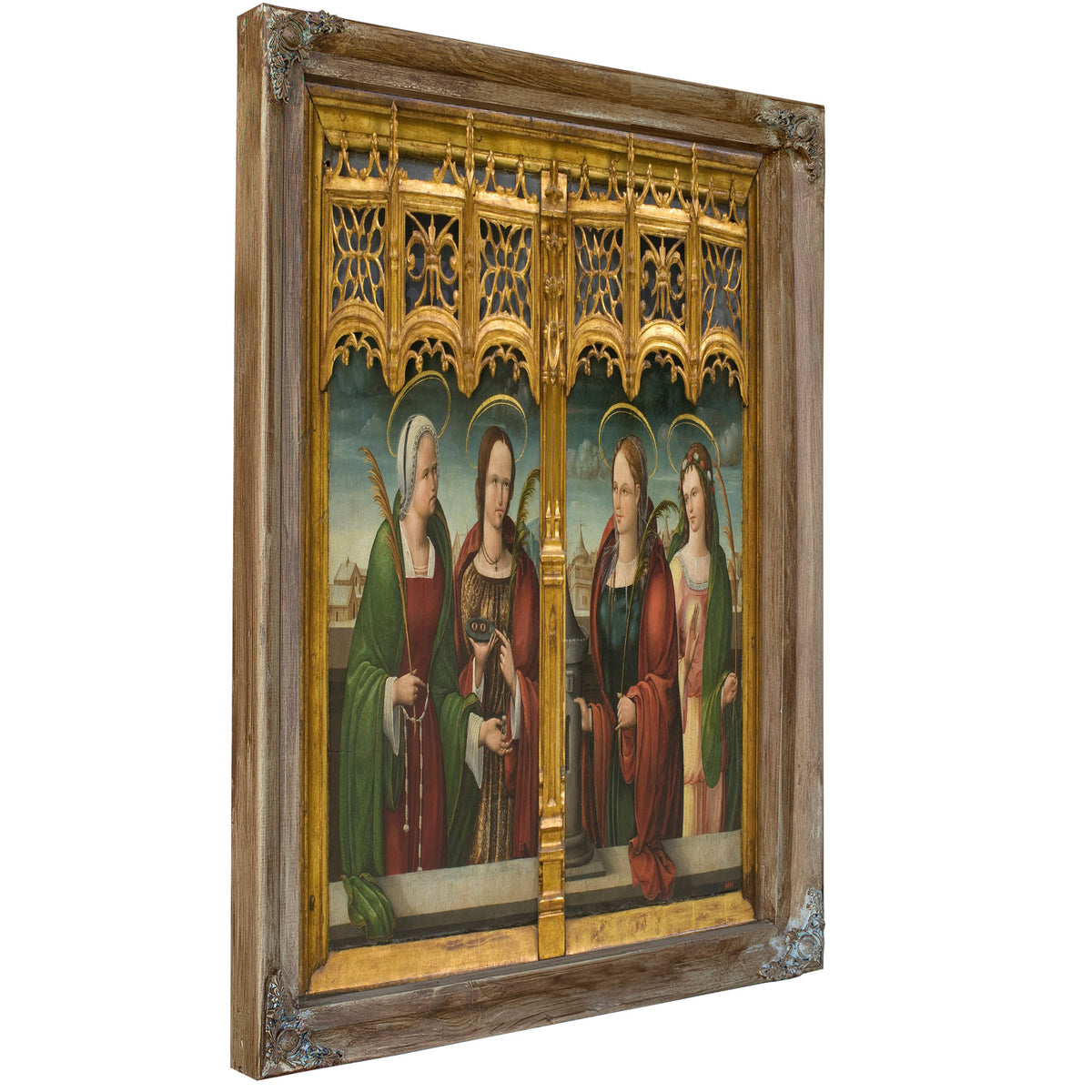 Saints Apollonia Lucy And Barbara And Another Holy Martyr By Andrés de Melgar