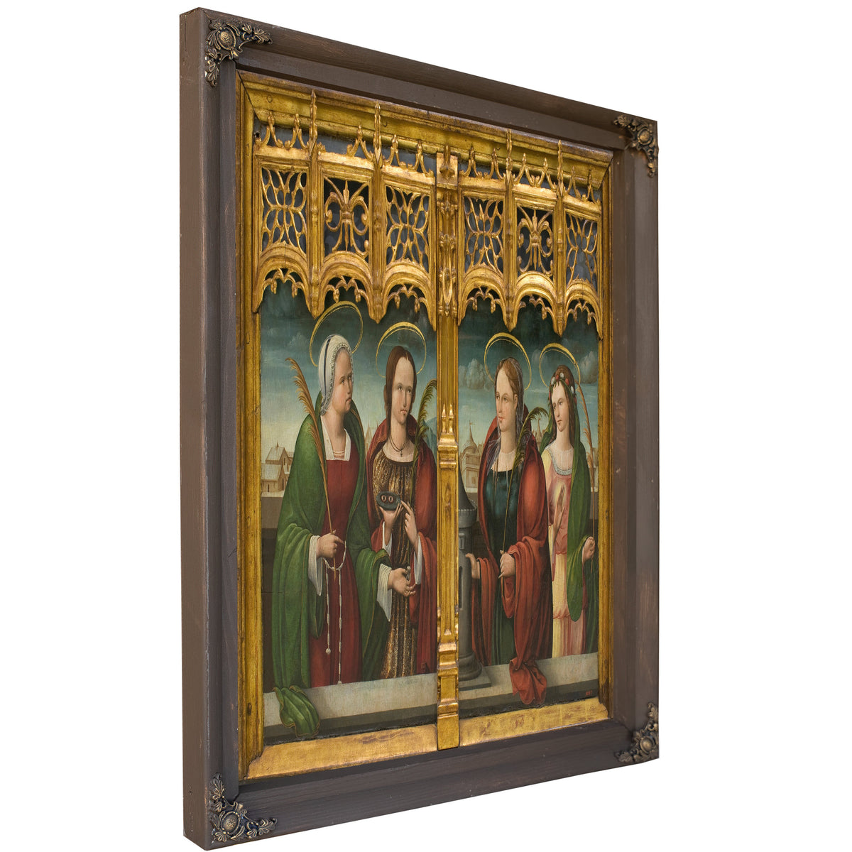 Saints Apollonia Lucy And Barbara And Another Holy Martyr By Andrés de Melgar