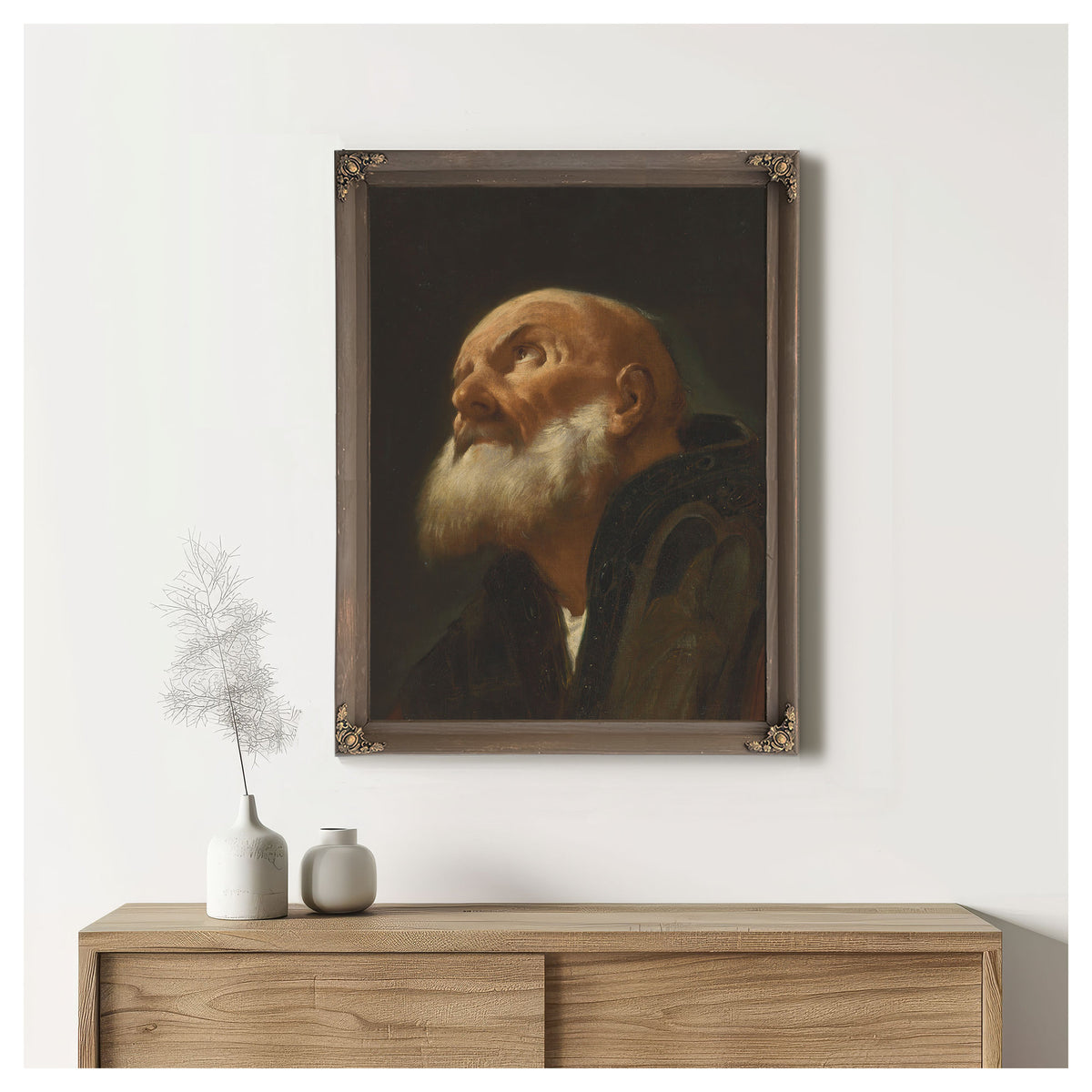 Head Of A Male Saint 2 By Giuseppe Angeli