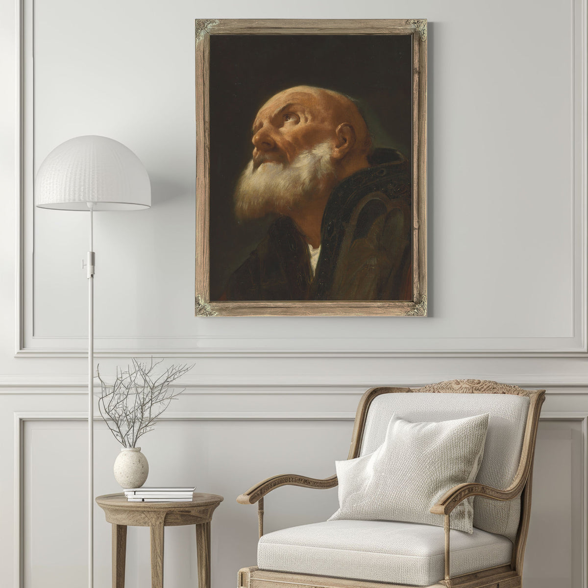 Head Of A Male Saint 2 By Giuseppe Angeli