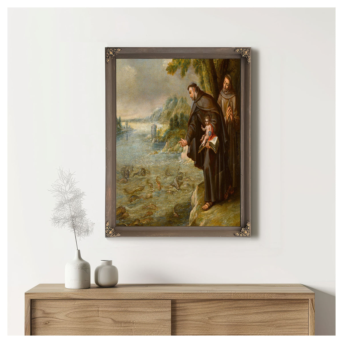 The Sermon Of Saint Anthony And The Fish By Circle of Francisco Rizzi