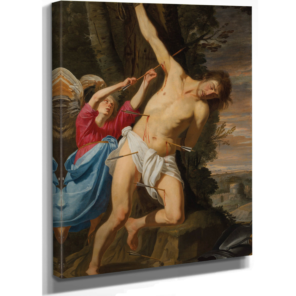 Saint Sebastian Healed By An Angel By Theodoor Rombouts